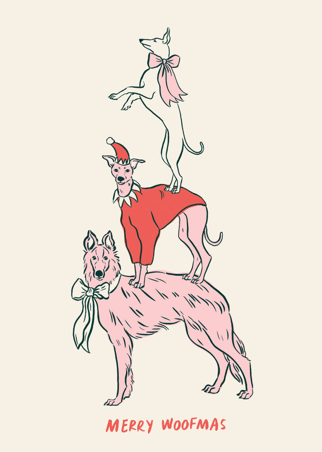 Christmas cards - Sighthound Christmas Tree